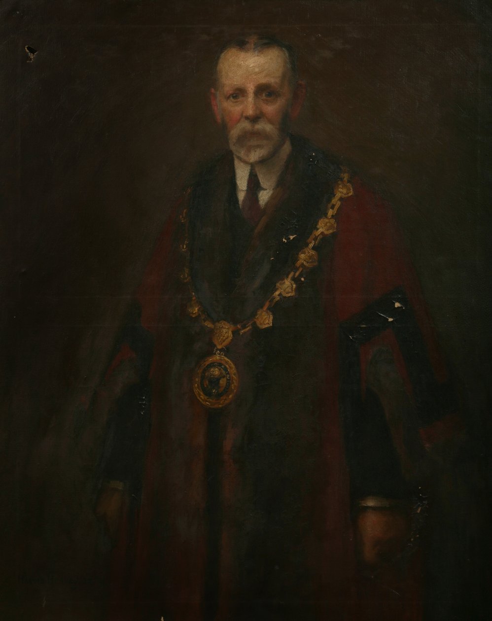 Alderman A. K. Barnett, n. 1914 (öljy kankaalle) tekijältä Harold Harvey