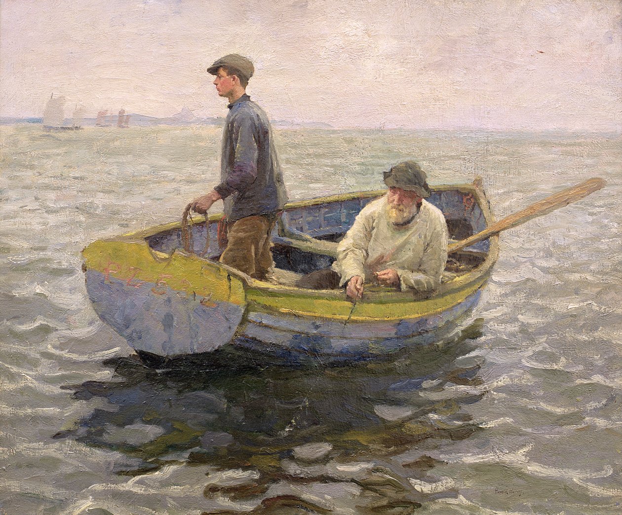 In the Whiting Ground, n. 1914 (öljy kankaalle) tekijältä Harold Harvey