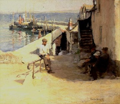 Newlyn Street Scene tekijältä Harold Harvey
