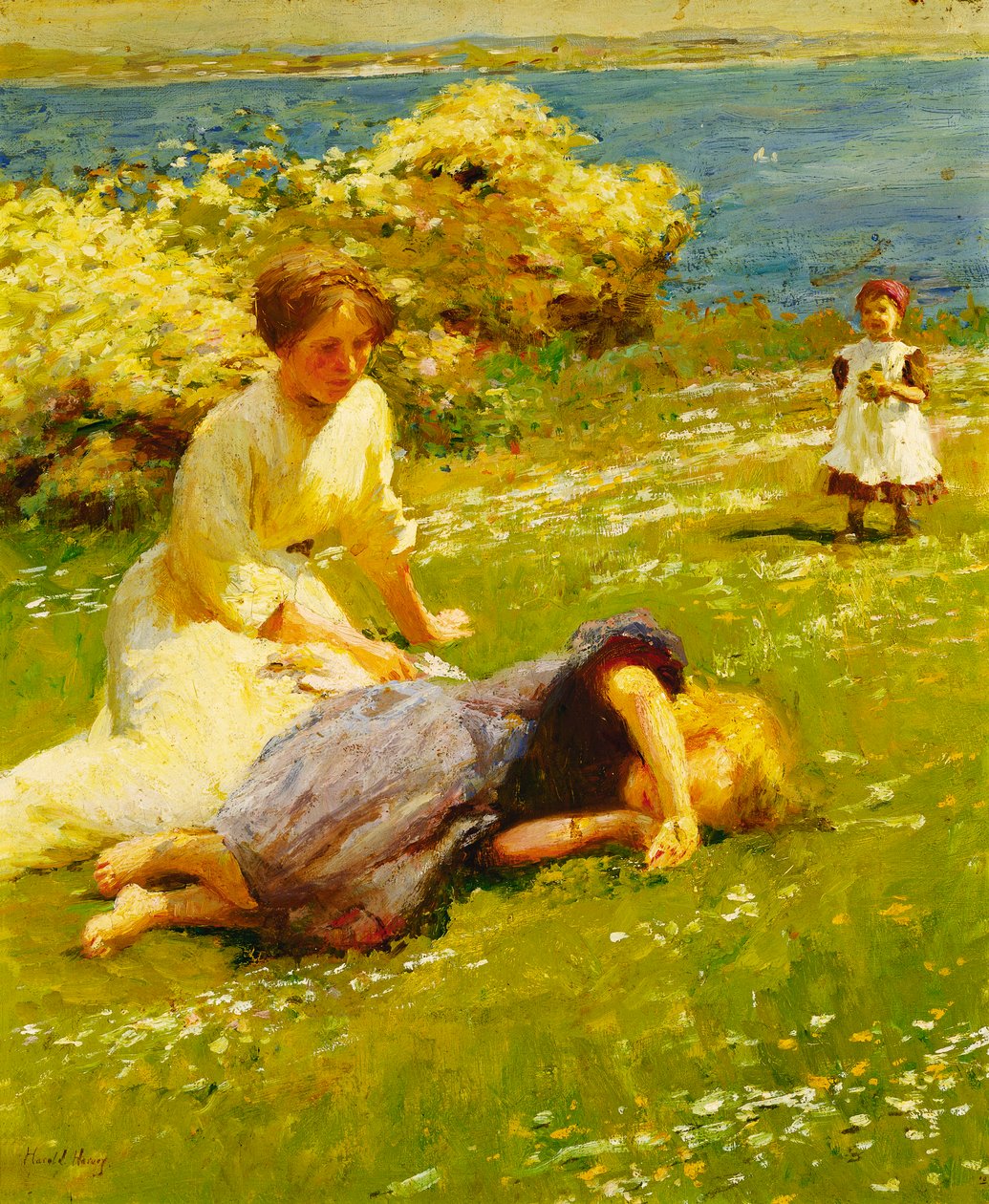 Nuoret tytöt kallion huipulla tekijältä Harold Harvey