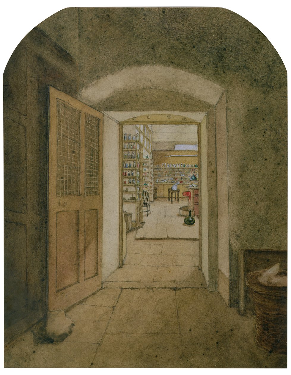 Suuri laboratorio Pimeästä huoneesta katsottuna, 1860 tekijältä Harriet Jane Moore