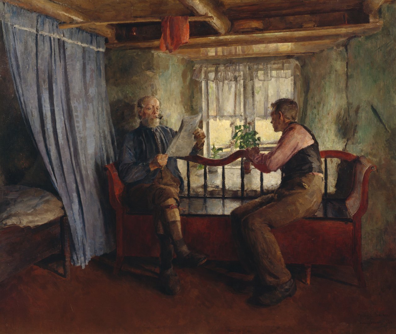 Maalaistalon olohuoneessa tekijältä Harriet Backer