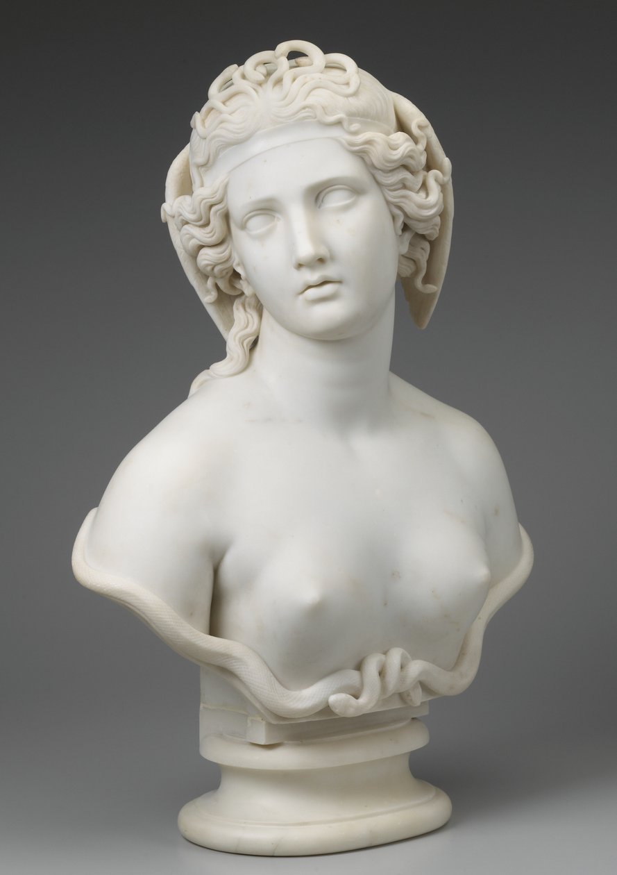 Medusa, noin 1854 tekijältä Harriet Goodhue Hosmer