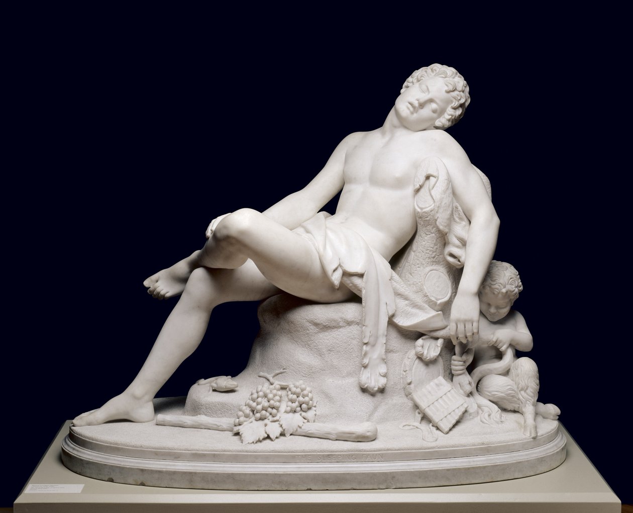 Sleeping Faun, mallinnettu 1864, veistetty n. 1870. tekijältä Harriet Goodhue Hosmer