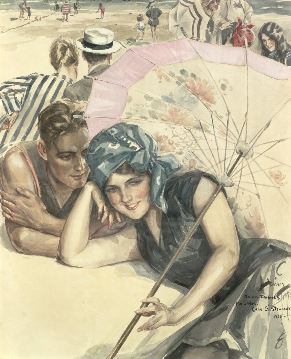 Ensimmäinen kivi, 1925 (wc paperilla) tekijältä Harrison Fisher