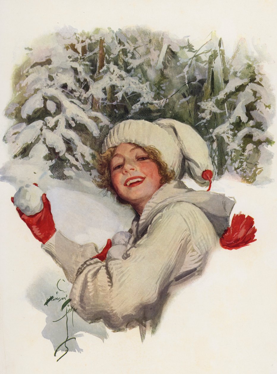 To a Flirt (värilitografia) tekijältä Harrison Fisher