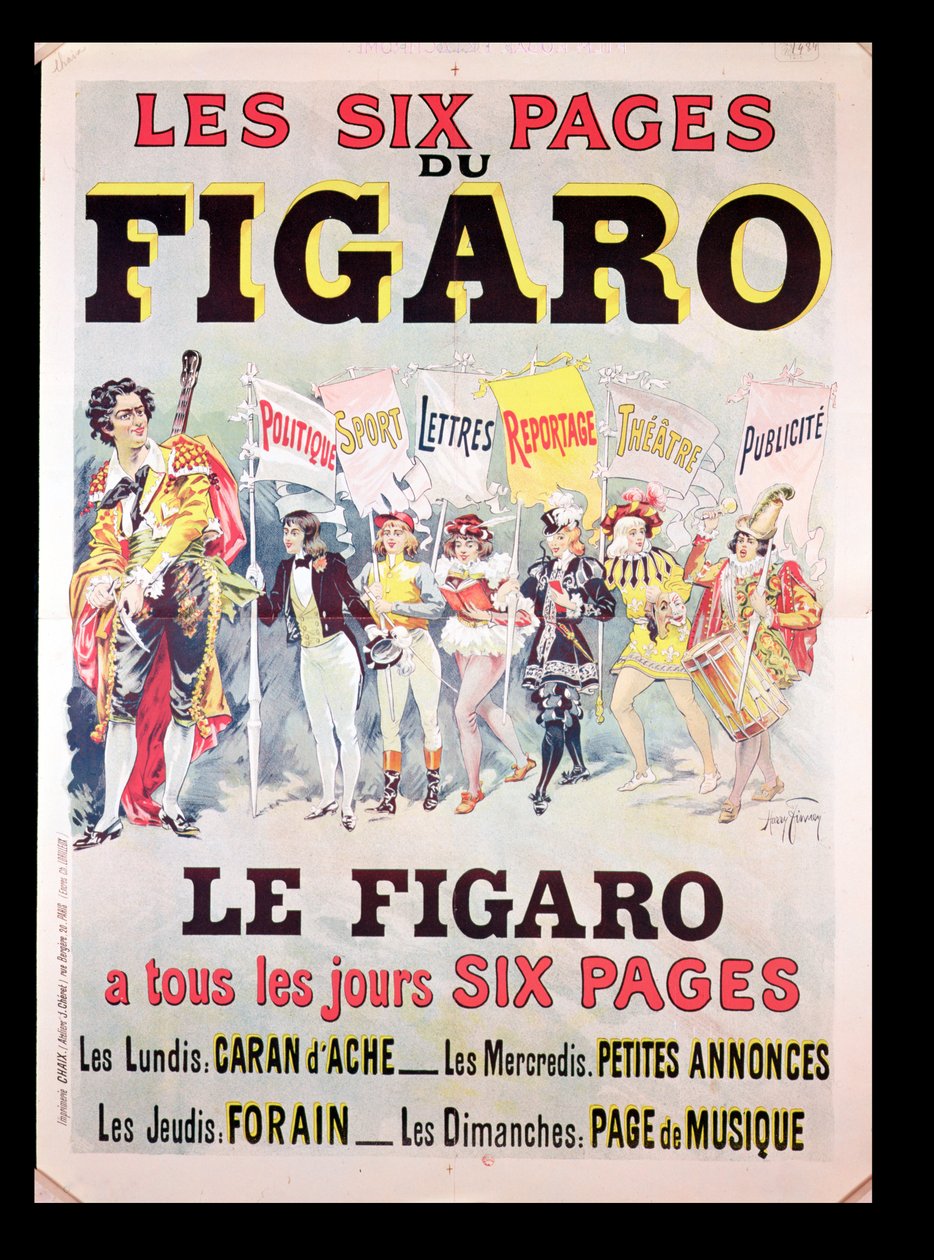 Le Figaron mainos, 1800-luvun loppu tekijältä Harry Finney