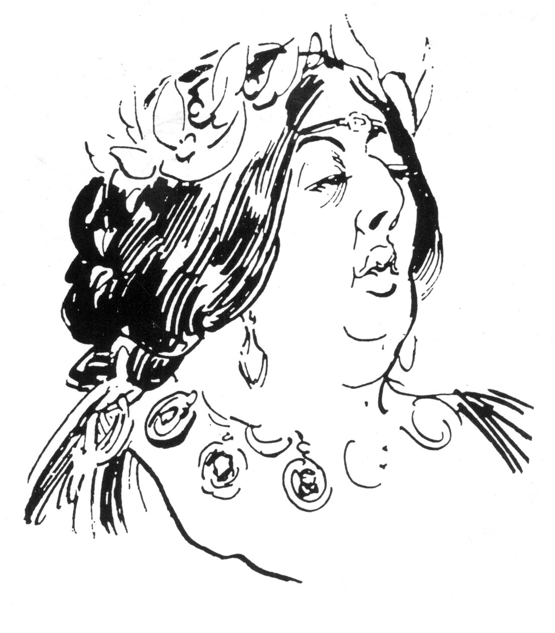 Jane Francesca Agnes Wilden muotokuva Madame de Recamierina tekijältä Harry Furniss