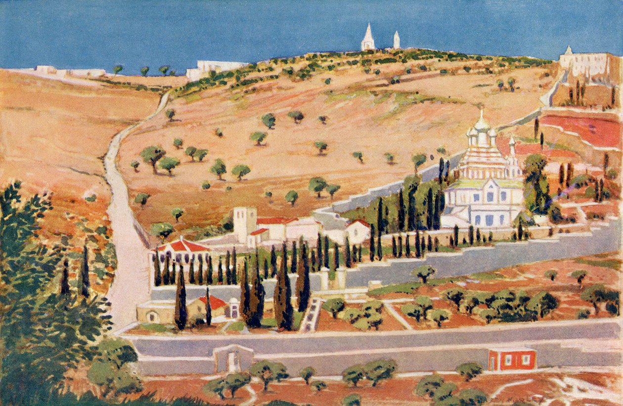 Öljymäki, Jerusalem, noin 1910 tekijältä Harry Morley