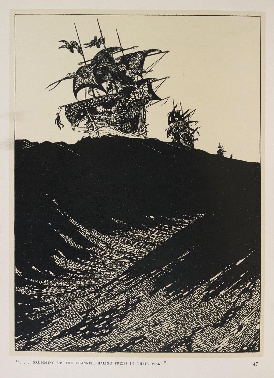 Balladi kapteeneista. "... rummuttaa kanavaa,   jakaa palkintoja heidän perässään" tekijältä Harry Clarke