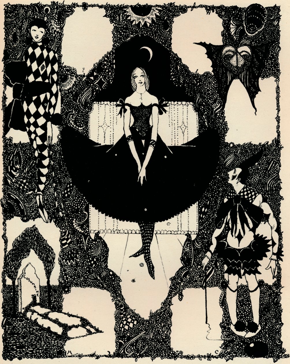 Columbine, c 1900-1930, 1925 tekijältä Harry Clarke