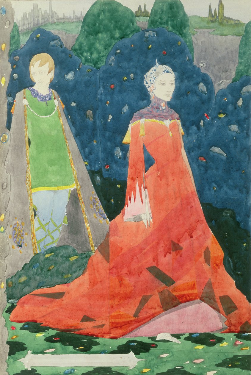 Huonekalut ja erilaiset esineet 1100- ja 1300-luvuilta tekijältä Harry Clarke