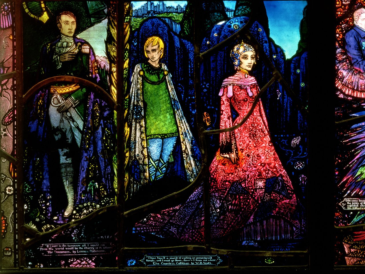 Huonekalut ja erilaiset esineet 1100- ja 1300-luvuilta tekijältä Harry Clarke