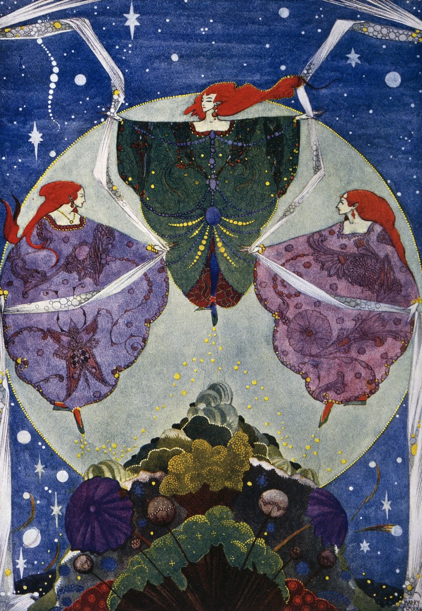 Tonttumäki, Hans Christian Andersenin (1805-1875) satu, Harry Clarken (1890-1931) kuvitus tekijältä Harry Clarke