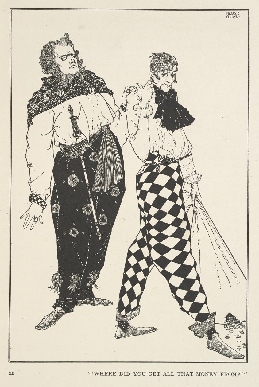 Suuri Klaus ja Pikku Claus Mistä sait kaikki rahat? tekijältä Harry Clarke