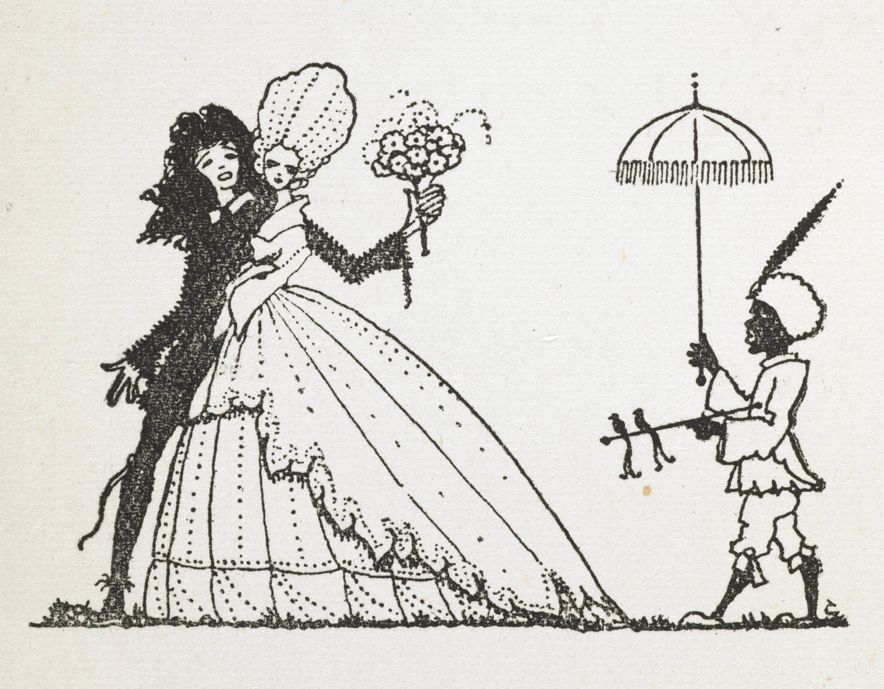 Kuvitus tarinalle "keiju". tekijältä Harry Clarke