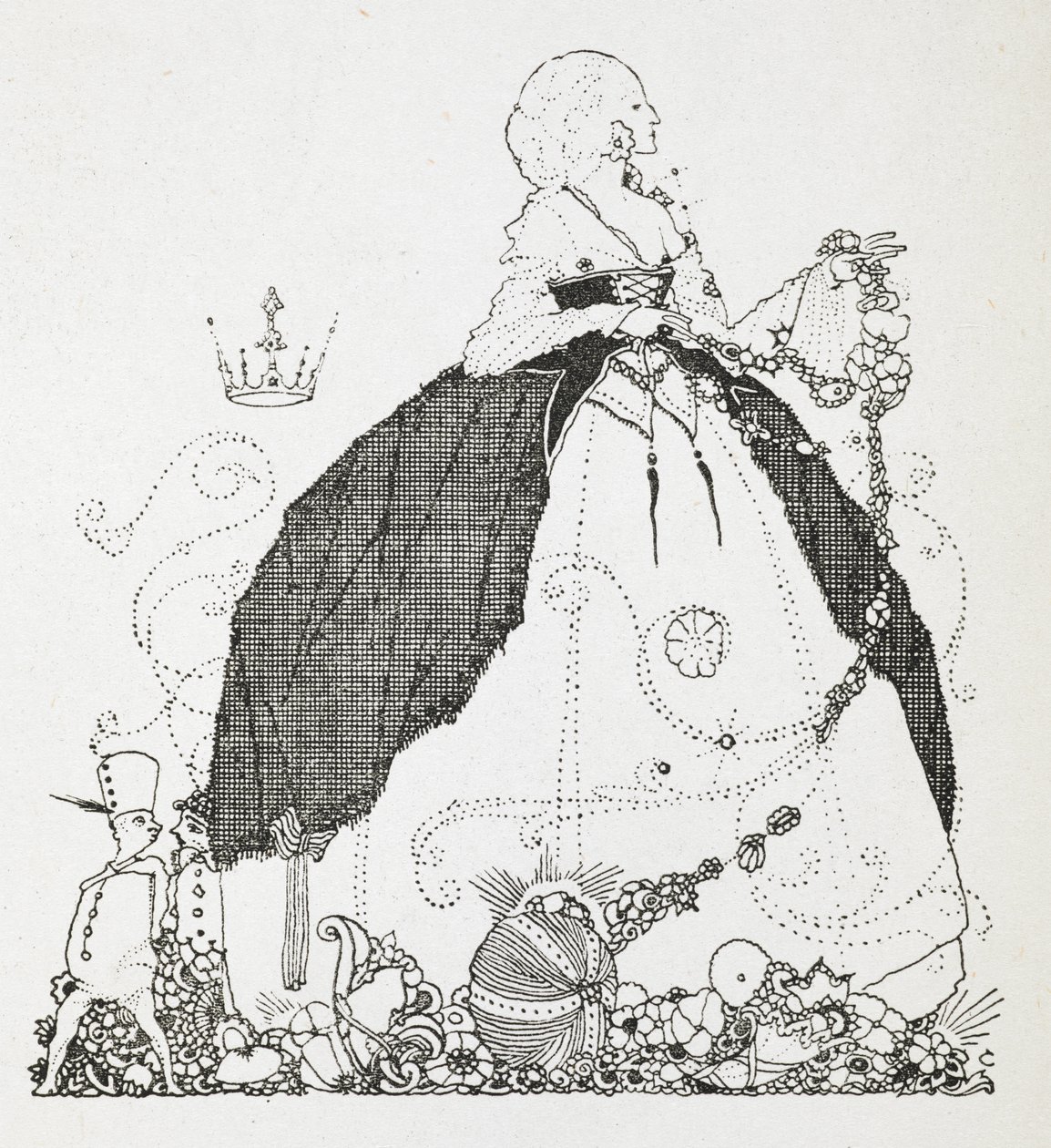 Kuvitus tarinalle, "keiju". tekijältä Harry Clarke