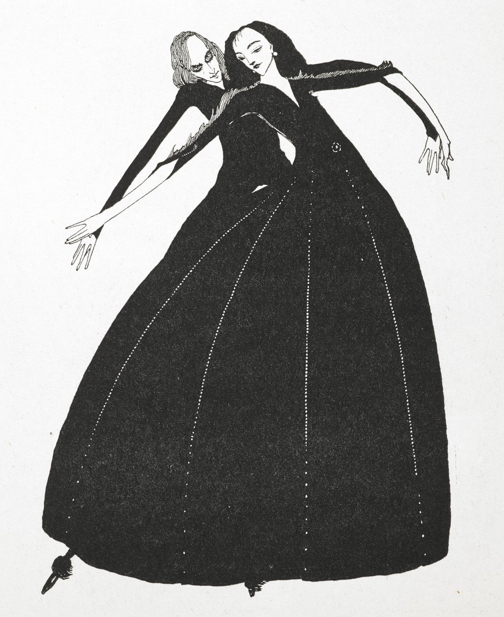 Tarinan kuvitus, "naurettavat toiveet". tekijältä Harry Clarke
