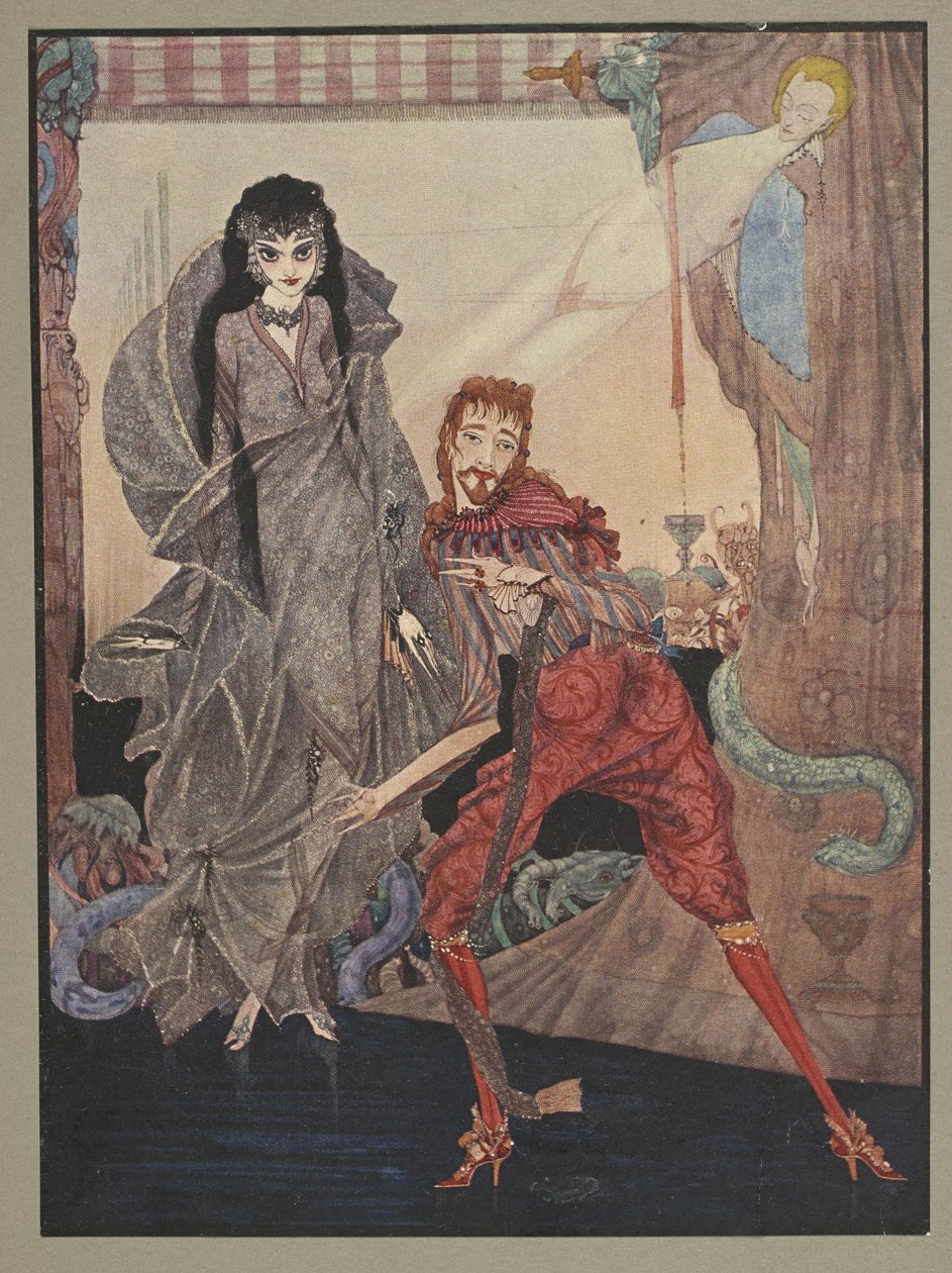 Lady Ligeia. "Ligeia" on Edgar Allan Poen novelli. Tarina seuraa nimeämätöntä kertojaa ja hänen vaimoaan Ligeiaa, kaunista ja älykästä korppitukkaista naista. Hän sairastuu, säveltää "The Conqueror Worm" -madon ja lainaa Joseph Glanviin liittyviä rivejä tekijältä Harry Clarke