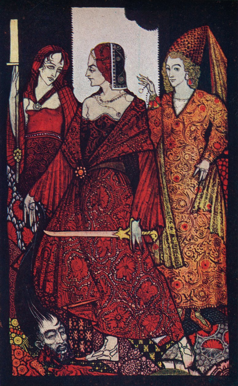 Queens Who Cut the Bogs of Glanna, Judith of Scripture ja Glorianna, 1910 tekijältä Harry Clarke