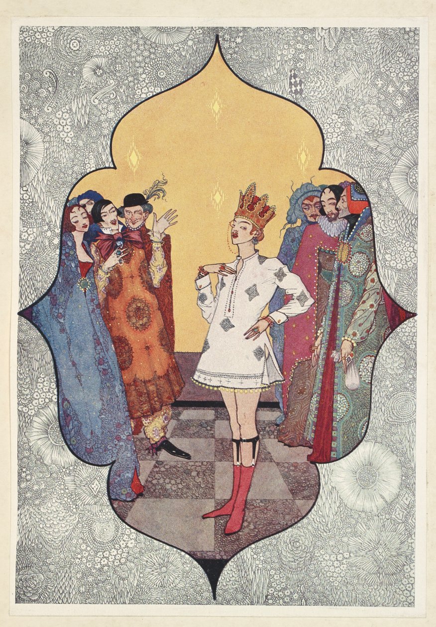 Keisarin uudet vaatteet. Voi kuinka hyvältä ne näyttävät! Kuinka mahtavasti ne sopivatkaan! tekijältä Harry Clarke