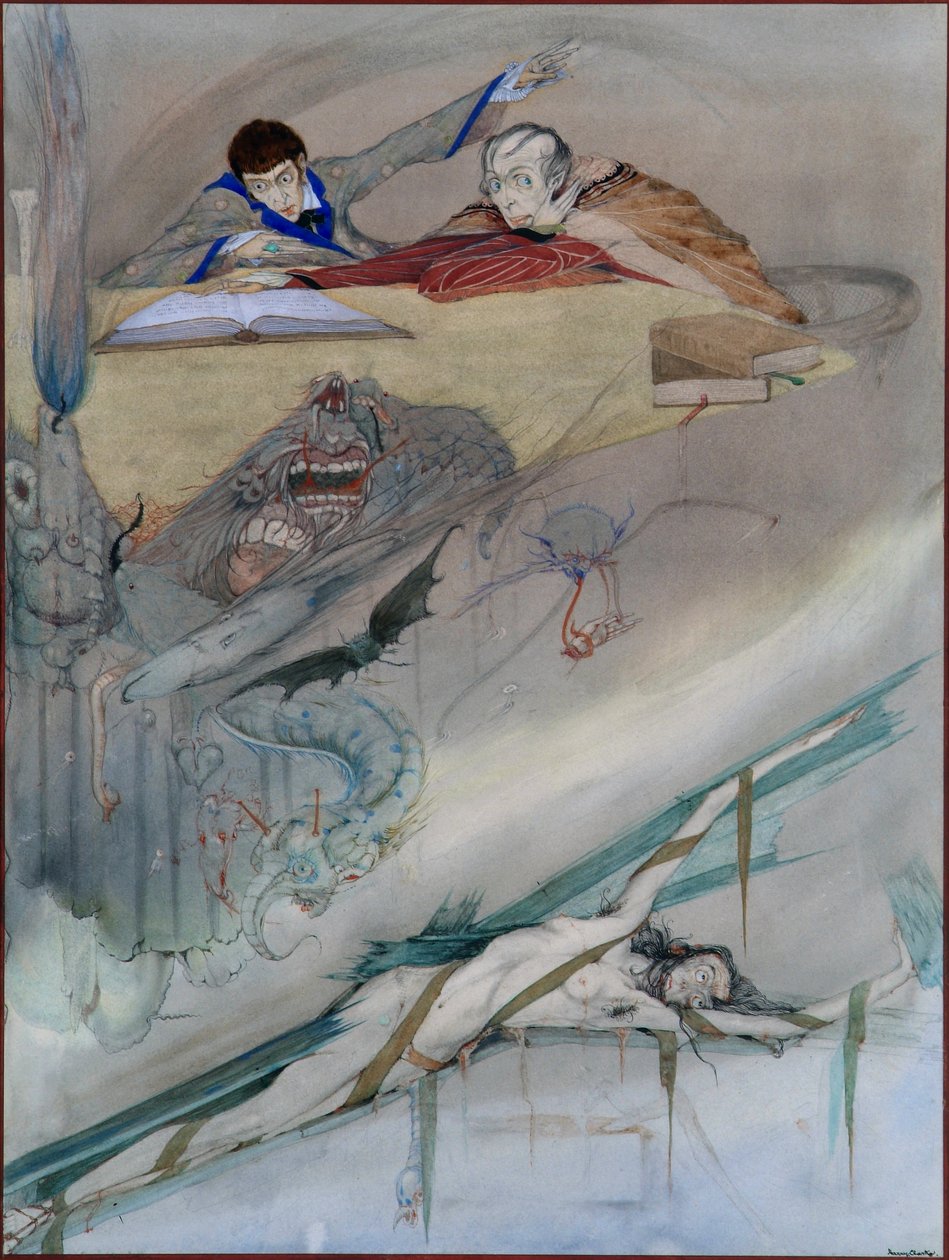 Huonekalut ja erilaiset esineet 1100- ja 1300-luvuilta tekijältä Harry Clarke