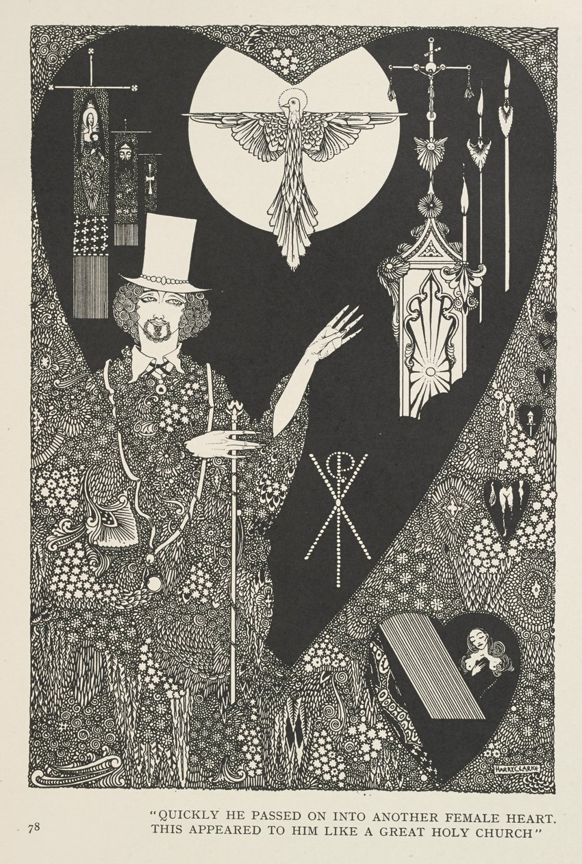 Onnen galoshit. Hän siirtyi nopeasti toiseen naisen sydämeen. Tämä näytti hänestä suurelta pyhältä kirkolta. tekijältä Harry Clarke
