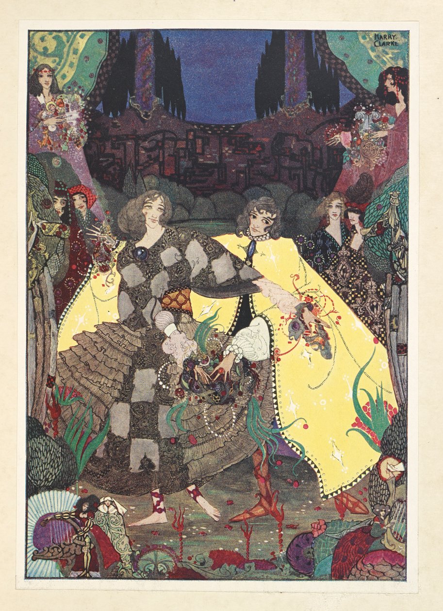 Paratiisin puutarha. "Nyt aloitamme tanssimme!" huusivat keijut. tekijältä Harry Clarke