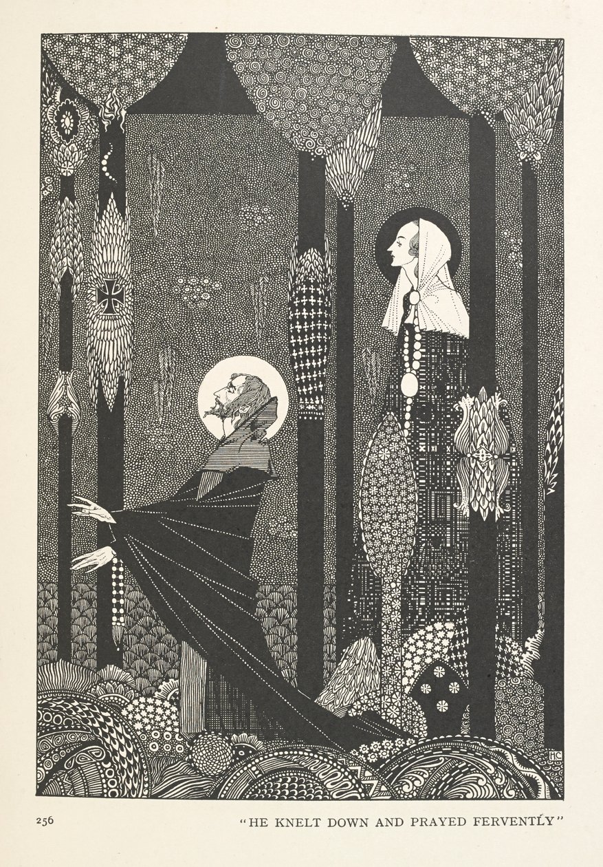Marsh Kingin tytär. Hän polvistui ja rukoili kiihkeästi. tekijältä Harry Clarke