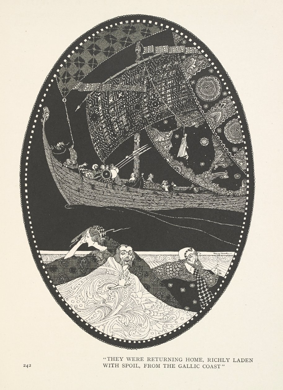 Marsh Kingin tytär. He olivat palaamassa kotiin, täynnä saalista, Gallian rannikolta. tekijältä Harry Clarke