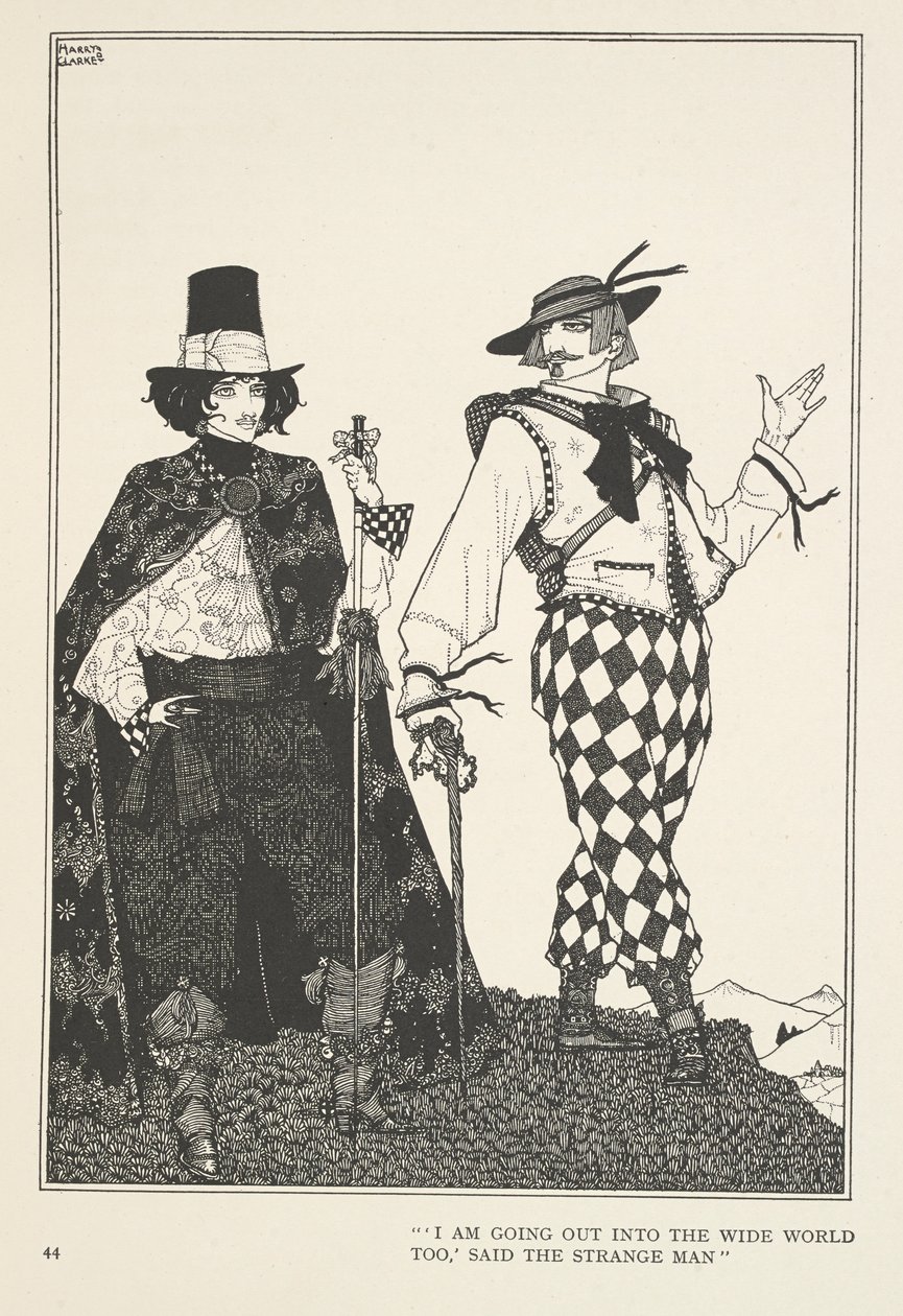 Matkakumppani "Minäkin olen menossa laajaan maailmaan", sanoi outo mies. tekijältä Harry Clarke