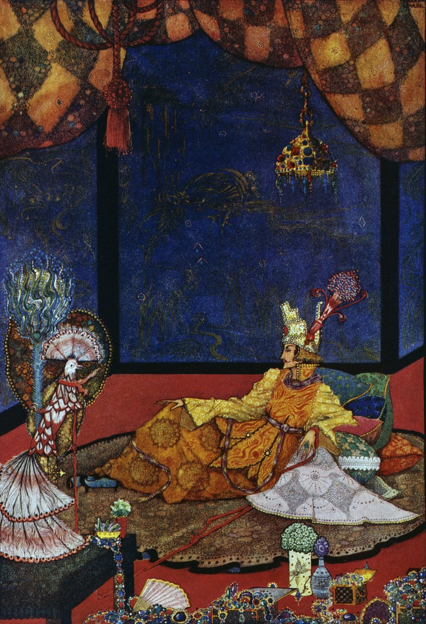 Satakieli, Hans Christian Andersenin (1805-1875) satu, Harry Clarken (1890-1931) kuvitus tekijältä Harry Clarke