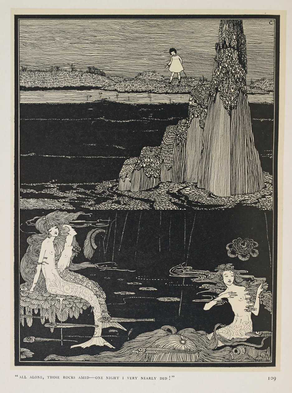 Hyvin Melkein! "Kaikki yksin, ne kivet keskellä - eräänä yönä melkein onnistuin!" Kolme merenneitoa tekijältä Harry Clarke