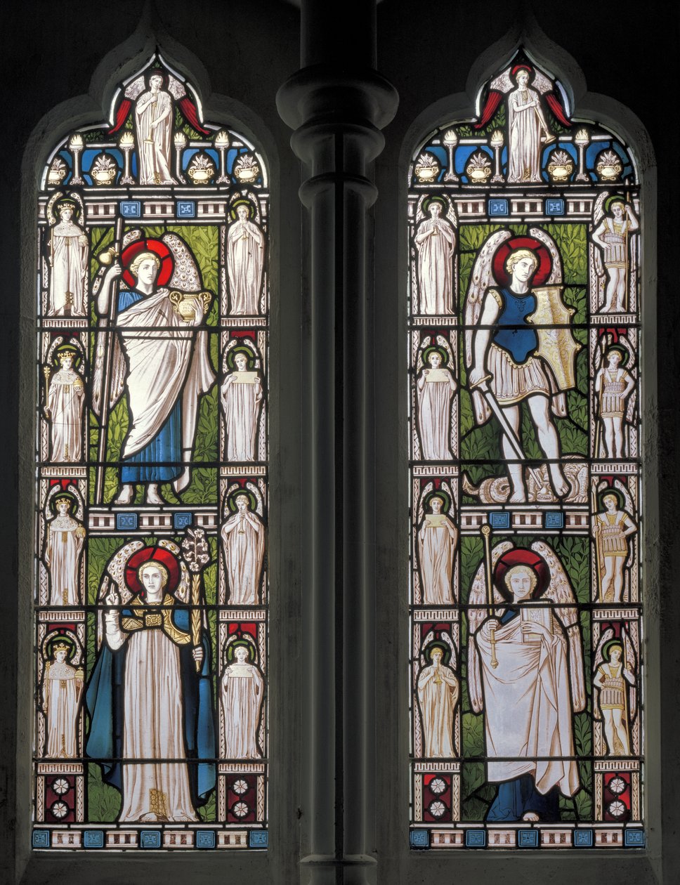 Minley, St Andrew, James Powell & Sons, Harry Ellis Wooldridge, Angels & Archangels, 1870 tekijältä Harry Ellis Wooldridge