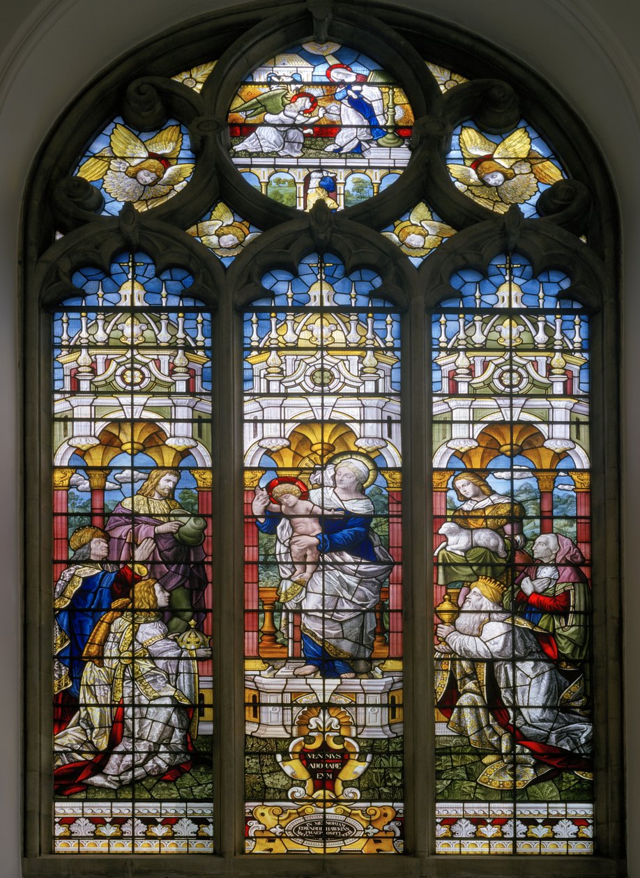 Oxford, Oriel College Chapel, James Powell & Sons, Harry Ellis Wooldridge, The Adoration Of The Magi, 1885 tekijältä Harry Ellis Wooldridge