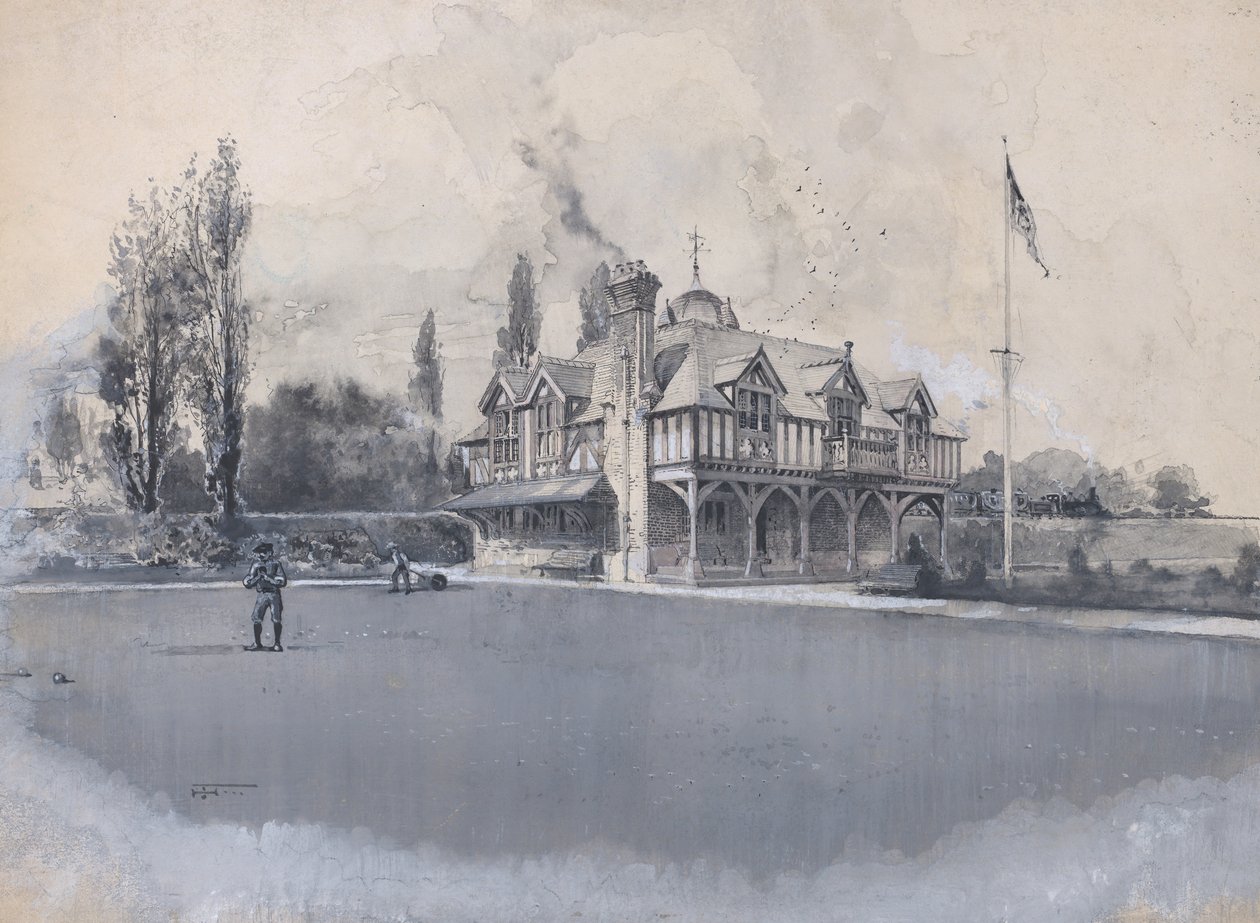 Athletic Club Bowling Greenissä, n. 1900. tekijältä Harry Fenn