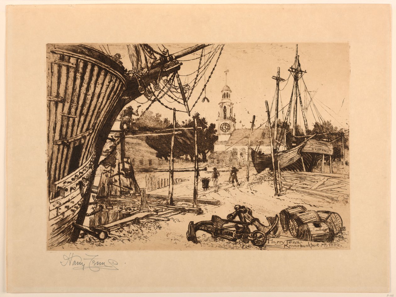 Wharf, Kennebunkport, Maine tekijältä Harry Fenn