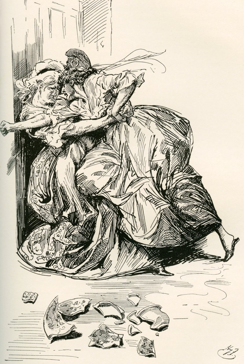 Kuvitus Charles Dickensin romaaniin Tarina kahdesta kaupungista tekijältä Harry Furniss