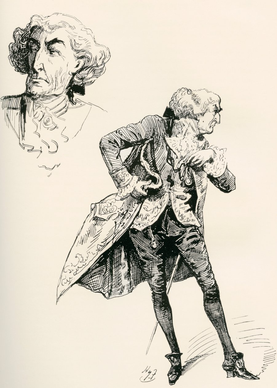 Kuvitus Charles Dickensin romaaniin Tarina kahdesta kaupungista tekijältä Harry Furniss