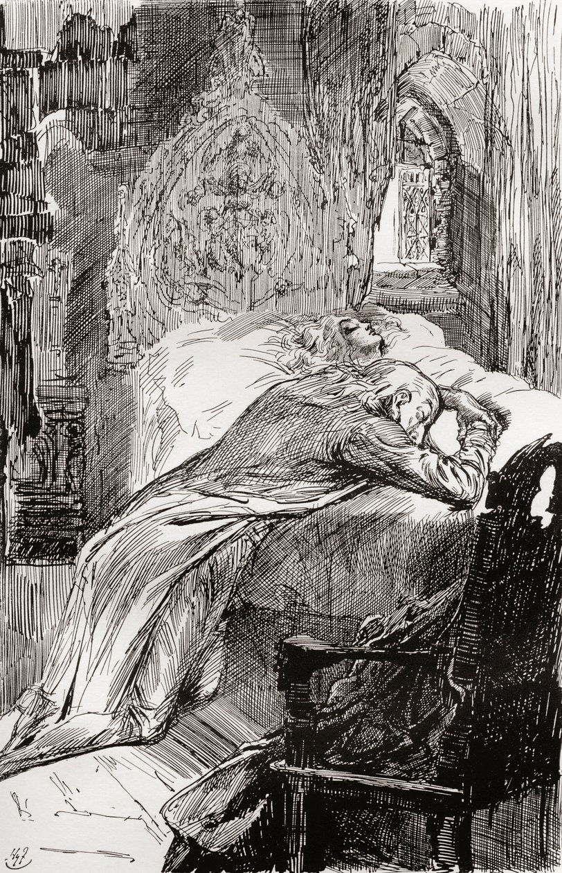 Kuvitus Charles Dickensin The Old Curiosity Shopista tekijältä Harry Furniss