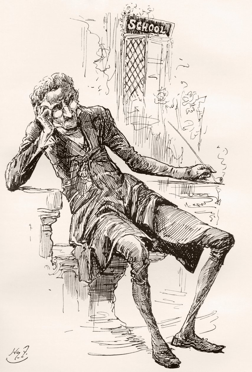 Kuvitus Charles Dickensin The Old Curiosity Shopista tekijältä Harry Furniss