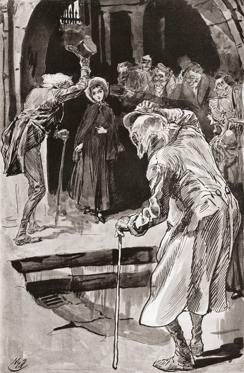 Pikku Dorrit. Harry Furnissin kuvitus Charles Dickensin romaanille Little Dorrit, The Testimonial Editionista, julkaistu 1910. tekijältä Harry Furniss
