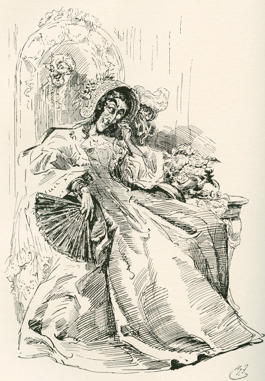 Sra. Skewton (gravura) finlandês tekijältä Harry Furniss