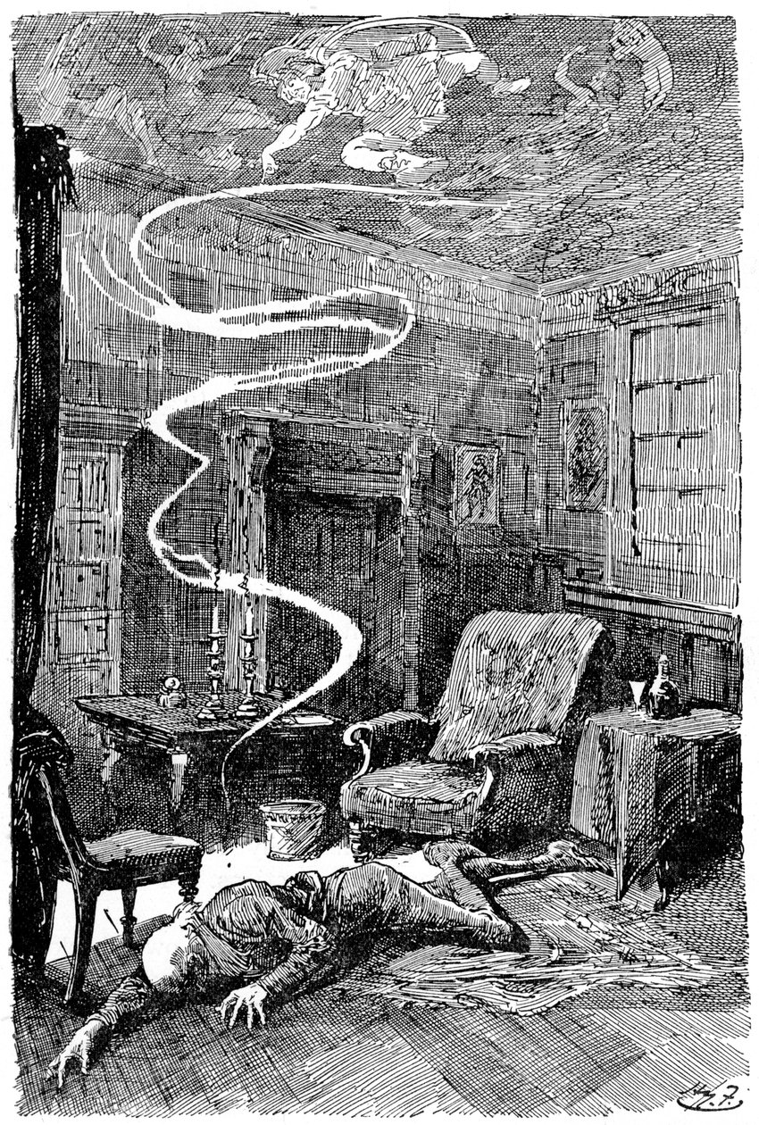 Tulkinghornin kuolema, 1912 tekijältä Harry Furniss