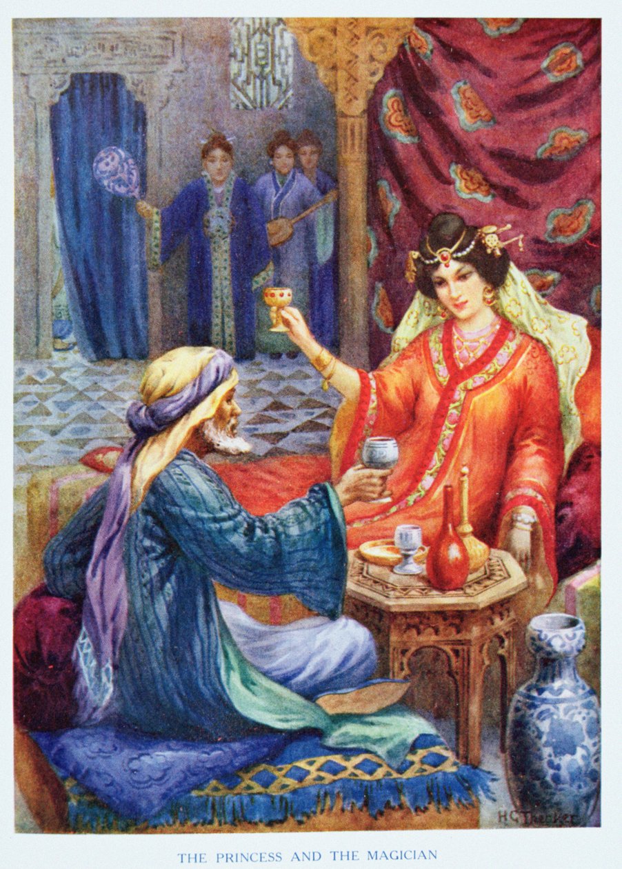 Prinsessa ja taikuri, kuvitus kirjasta 