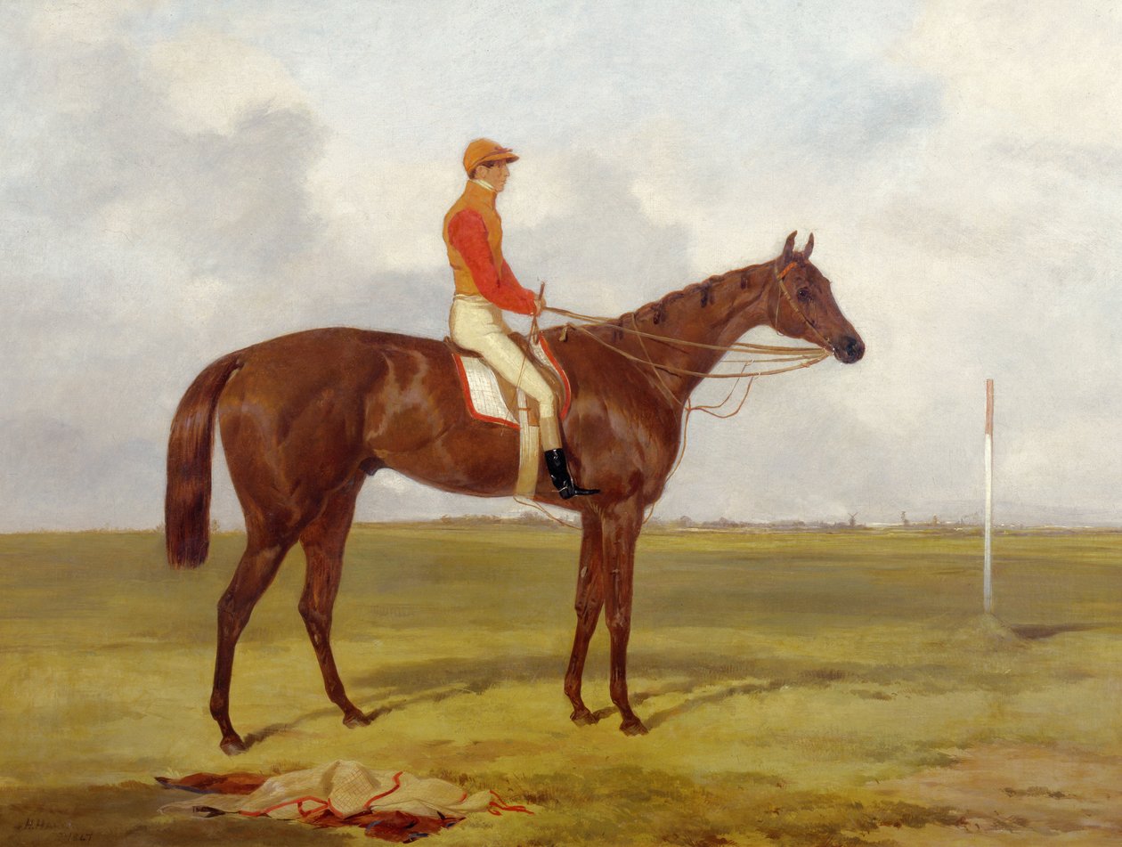 Muotokuva kasakosta, vuoden 1847 derbyn voittajasta S. Templeman Upin kanssa, 1847 tekijältä Harry Hall