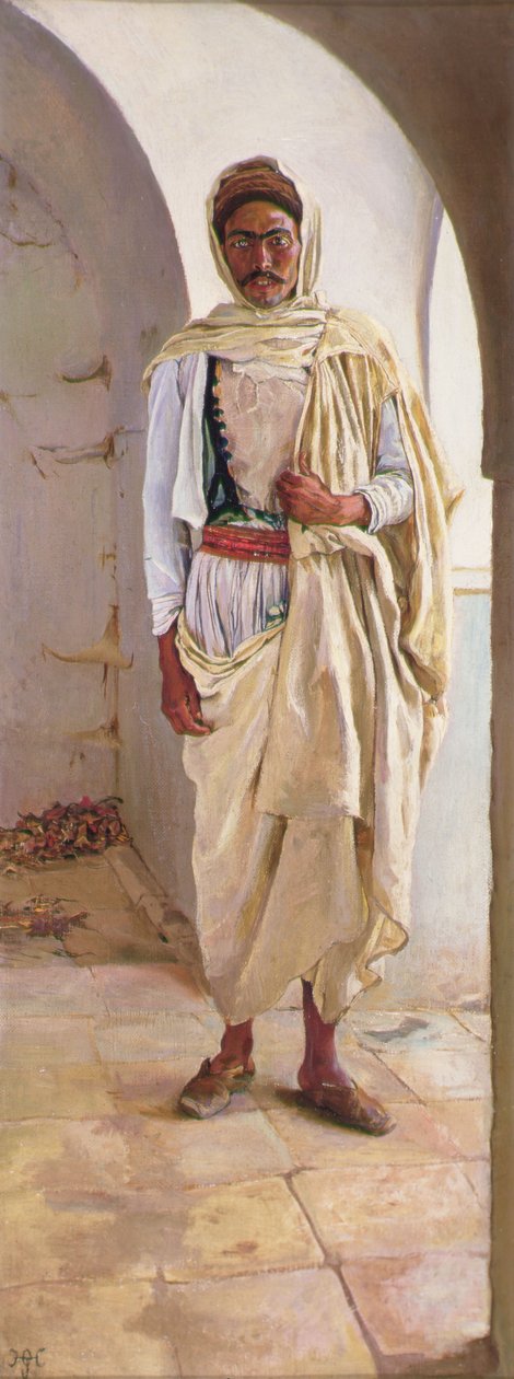 Etelä-Tuniksen berberi, n. 1898 (öljy kankaalle) tekijältä Harry Hamilton Johnston
