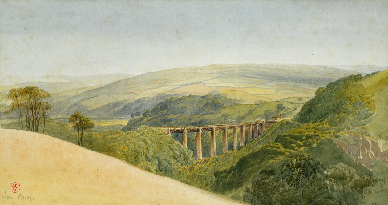 Ivy Bridge, n. 1850 (akvarelli paperille) tekijältä Harry John Johnson