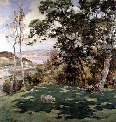 Lähellä Kirkudbrightia, n. 1900 (öljy kankaalle) tekijältä Harry MacGregor