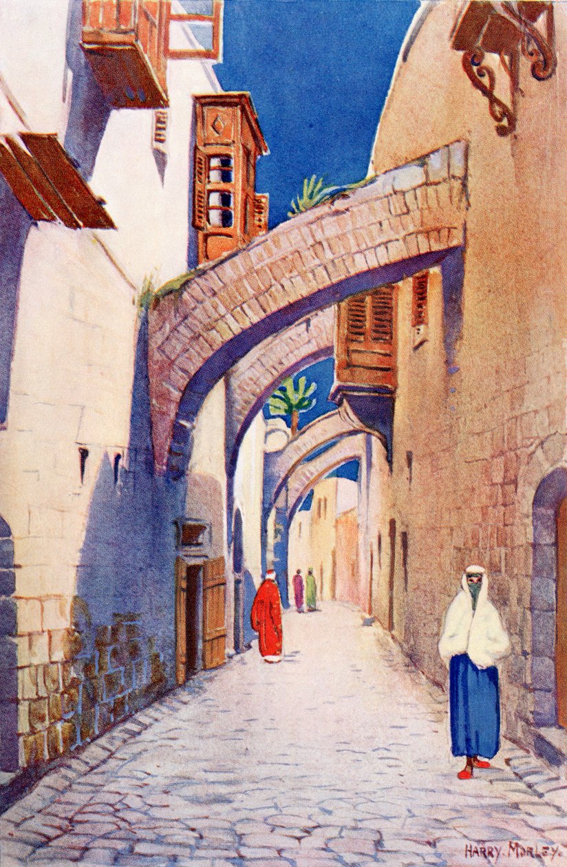Via Dolorosa, Jerusalem, Palestiina, n. 1910, Richard Penlaken julkaisemasta A Book of Modern Palestine, n. 1910. tekijältä Harry Morley